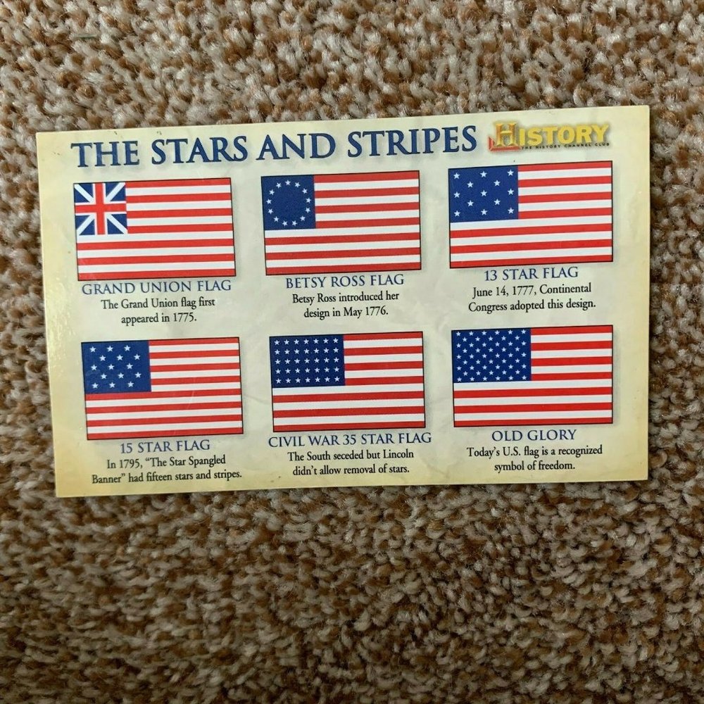 Stars and Stripes History channel rectangle magnet